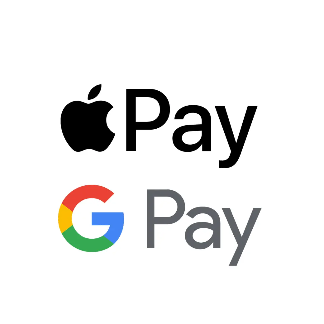 Apple Pay & Google Pay Enabled